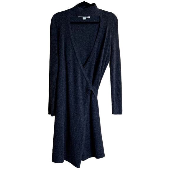 Diane Von Furstenberg REVOLVE Janeva Wrap Dress Women Large Knit Wool Cashmere - Picture 2 of 9